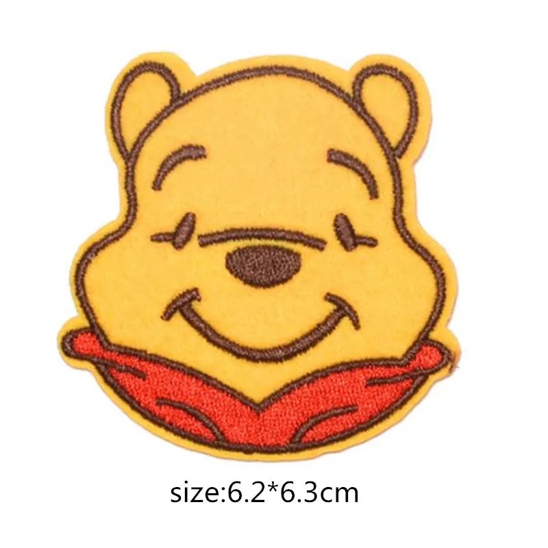 Cartoon Winnie the Pooh Patch Embroidered Iron on Lovely Embroidered Cloth Patches  DIY Garment Decoration Cloth