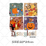 Halloween Winnie the Pooh Heat Transfer Prints for Clothes Ironing Stickers Thermal Decals on Tshirts