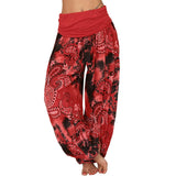 Plus Size 1XL-8XL Woman‘s Fashion  Multi-color Digital Printed Harem Pants Trousers Ladies Long Leg Wide Leg Pants Pants