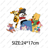 Winnie the Pooh  Clothing Thermoadhesive Patches High quality adhesive backing Iron-on Cartoon Stickers Cheap  DIY Appliques