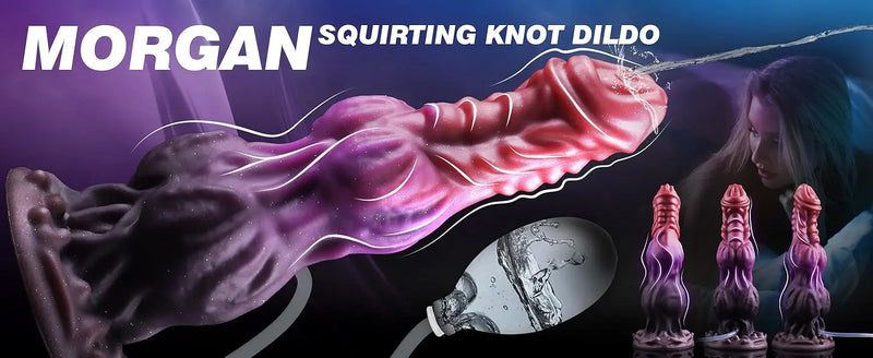 Huge Monster Dildo Squirting Fantasy Dildo Dragon Horse Dog Dildo Knotted Ejaculating Toy Big Anal Silicone Adult Toys for Women