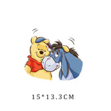 Miniso Co branded IP Winnie The Pooh Heat Transfer Clothes Stickers For Children Iron On Transfer Patches For Clothes Decor