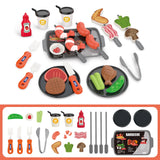 Children's toys: Pretend play, barbecue, fast food, pizza, sushi, afternoon tea, desserts, kitchen food, toy sets