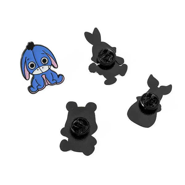 5 Pcs Cute cartoon soft Winnie the Pooh Brooch Winnie the Pooh and Tigger Metal Badges Bunny pin accessories
