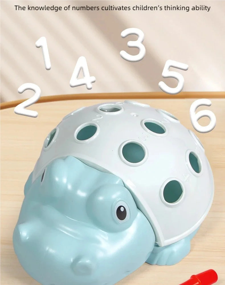 Children's Educational Toys Include Crocodile Inserts, Color and Number Matching, and Finger Fine Movement Exercises to Increase Children's Visual Perception of Color