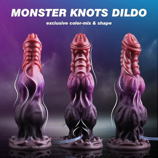 Huge Monster Dildo Squirting Fantasy Dildo Dragon Horse Dog Dildo Knotted Ejaculating Toy Big Anal Silicone Adult Toys for Women