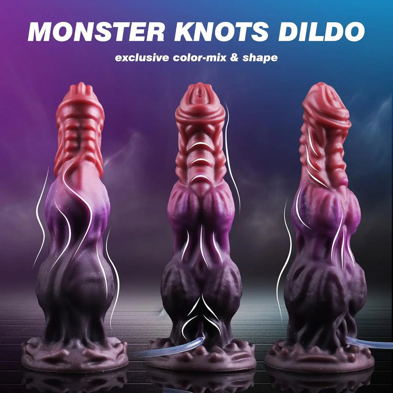 Huge Monster Dildo Squirting Fantasy Dildo Dragon Horse Dog Dildo Knotted Ejaculating Toy Big Anal Silicone Adult Toys for Women
