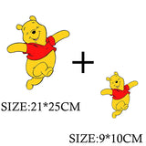 Winnie the Pooh Bear Cartoon Patches for Clothes Heat Transfer Thermal Stickers DIY Kids T shirt Iron on for Women Appliqued