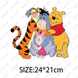 Winnie the Pooh  Clothing Thermoadhesive Patches High quality adhesive backing Iron-on Cartoon Stickers Cheap  DIY Appliques