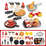 Children's toys: Pretend play, barbecue, fast food, pizza, sushi, afternoon tea, desserts, kitchen food, toy sets