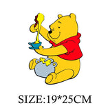 Winnie the Pooh Bear Cartoon Patches for Clothes Heat Transfer Thermal Stickers DIY Kids T shirt Iron on for Women Appliqued