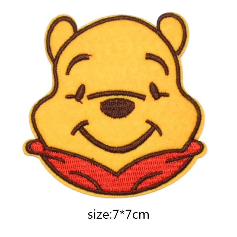Cartoon Winnie the Pooh Patch Embroidered Iron on Lovely Embroidered Cloth Patches  DIY Garment Decoration Cloth