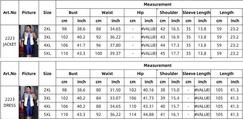 4XL 5XL Africa Plus Size Women Dress 2 Piece suit Spring Autumn New Round Neck 3/4 Sleeve Pleated Dress Large Size Clothes