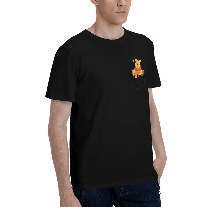 Winnie The Pooh Hunny In My Pocket T-Shirt Summer T Shirts 100 Cotton Harajuku Tee Shirt For Men's Short Sleeve Casual Clothing