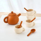 Wooden Afternoon Tea Set Toys,Early Educational Toys for Toddlers,Kitchen Accessories Afternoon Tea Party Food Play Girls Toys