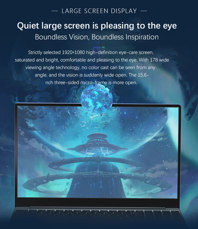 Ultrabook Laptop 15.6 inch AMD R7 4700U Backlit Keyboard Windows11 32GB DDR4 2TB Fingerprint Unlock Gaming Laptop Computer