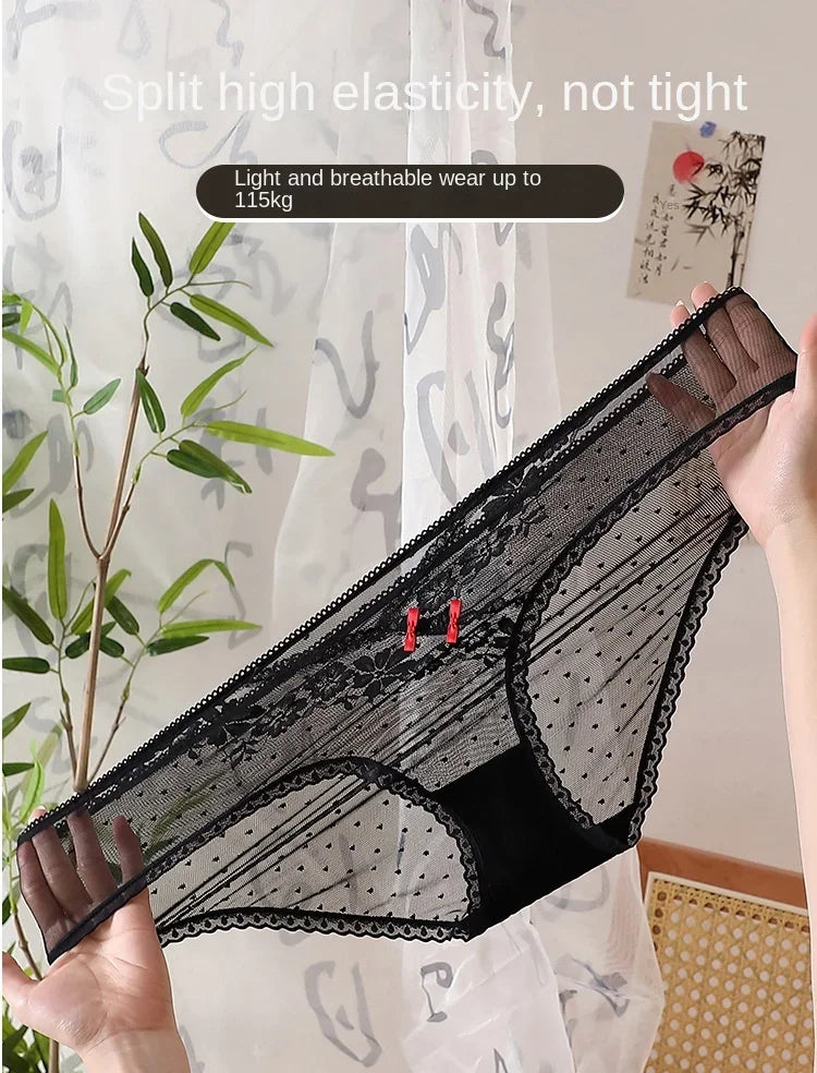 XL-5XL Women's Underwear Sexy Lace Panties Girls Flower Comfort Briefs Large Size Mid Waist Seamless Underpants Female Lingerie