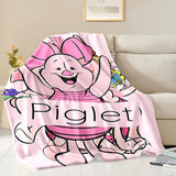 3D Winnie the Pooh Piglet  Cartoon Flannel Blanket for Bed Bedroom Sofa Picnic,Throw Blanket for Cover Outdoor Leisure Nap Gifts