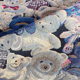 Blue Winnie The Pooh Jacquard Fabric Ins Wind Thickened Cartoon Stiff Silhouette Spring Autumn Coat Three Dimensional Book Cloth