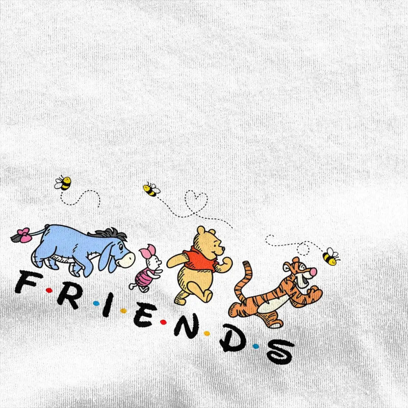 Classic Winnie The Pooh And Friends T Shirt Hip Hop T Shirts Streetwear Tshirt Summer 100 Cotton Breathable 4XL 5XL 6XL Clothes
