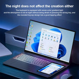 CRELANDER X15 Dual Screen Laptop 15.6" IPS+7" Touch Screen 16G DDR4 2TB SSD Intel N100 Processor Windows11 Notebook Computer