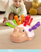 Children's Educational Toys Include Crocodile Inserts, Color and Number Matching, and Finger Fine Movement Exercises to Increase Children's Visual Perception of Color