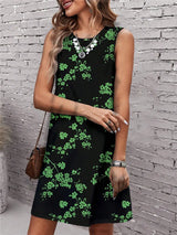 3XL Large Size Women Clothing Floral Street Mini Dresses Summer Sleeveless 3d Printing Ladies Casual Dress