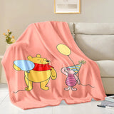 3D Winnie the Pooh Piglet  Cartoon Flannel Blanket for Bed Bedroom Sofa Picnic,Throw Blanket for Cover Outdoor Leisure Nap Gifts