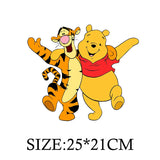 Winnie the Pooh Bear Cartoon Patches for Clothes Heat Transfer Thermal Stickers DIY Kids T shirt Iron on for Women Appliqued