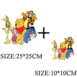 Winnie the Pooh Bear Cartoon Patches for Clothes Heat Transfer Thermal Stickers DIY Kids T shirt Iron on for Women Appliqued