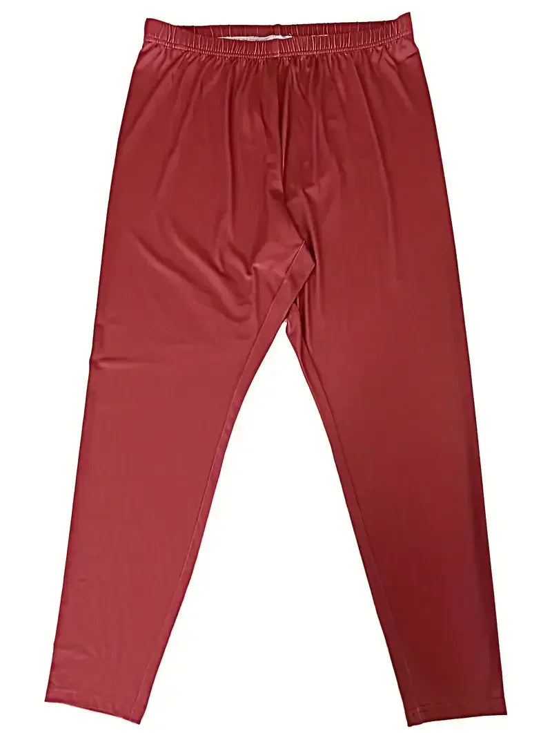 Plus Size 1XL-5XL Women Solid Chic Casual Two-Piece Set Crew& Slim Pants Ladies Casual Comfortable Clothing Neck Tank Top