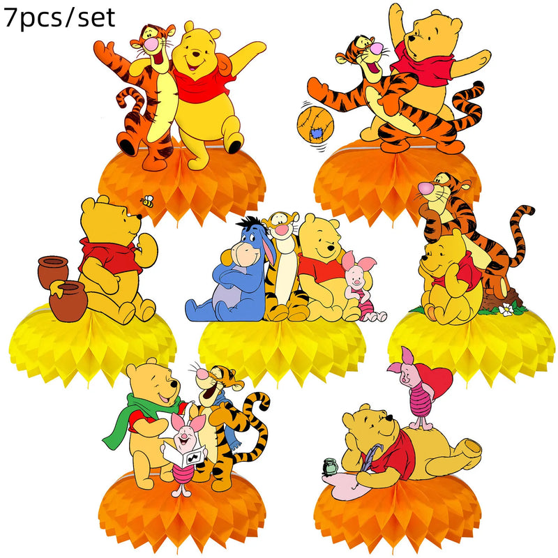 Disney Cartoon Winnie The Pooh Tablecloth Supplies Winnie The Pooh Party Disposable Table Cover Kids Birthday Party Decoration