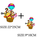 Winnie the Pooh Bear Cartoon Patches for Clothes Heat Transfer Thermal Stickers DIY Kids T shirt Iron on for Women Appliqued