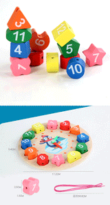 Montessori Wooden Toys for Babies 1 2 3 Years Boy Girl Gift Baby Development Games Wood Puzzle for Kids Educational Learning Toy