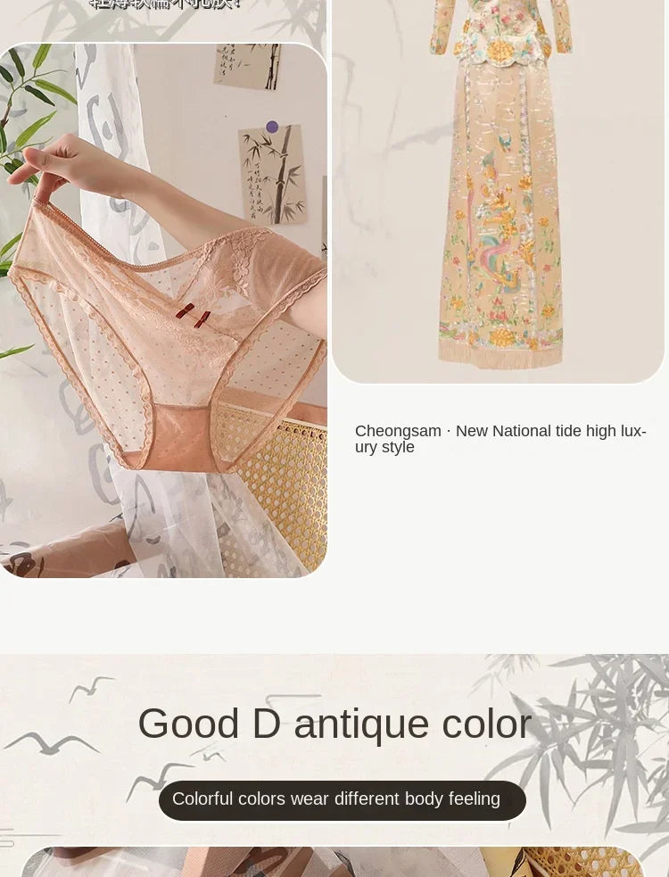 XL-5XL Women's Underwear Sexy Lace Panties Girls Flower Comfort Briefs Large Size Mid Waist Seamless Underpants Female Lingerie