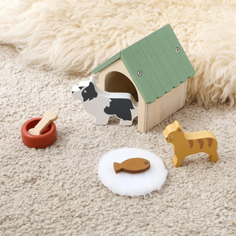 Toy House Accessories Pet Set Great Pet Play Set For Dollhouses Fun Games That Encourage Creativity And Imagination in Children