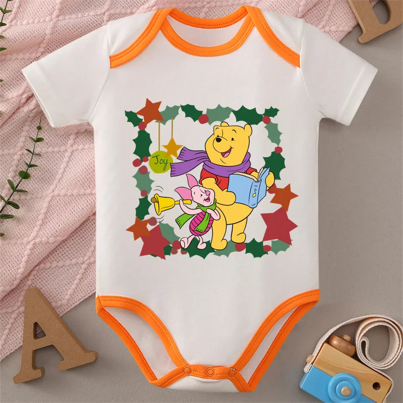Winnie the Pooh MINISO 100% Cotton Jumpsuit Baby Cloths Onesie Bodysuit for 0 To 12 Months Newborn Best Cute Gift for Baby