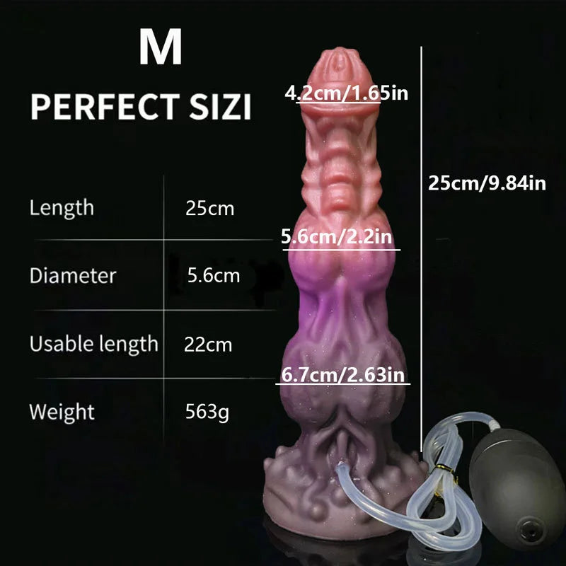 Huge Monster Dildo Squirting Fantasy Dildo Dragon Horse Dog Dildo Knotted Ejaculating Toy Big Anal Silicone Adult Toys for Women