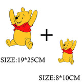 Winnie the Pooh Bear Cartoon Patches for Clothes Heat Transfer Thermal Stickers DIY Kids T shirt Iron on for Women Appliqued