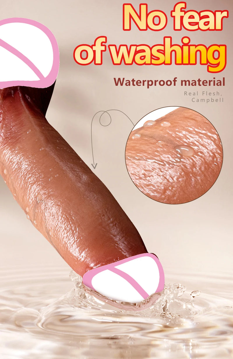 Huge Dildo Vibrator Dildo Heating Wireless Remote Telescopic Dildo Vibrator For Women Realistic Penis Swing Dick SexToys