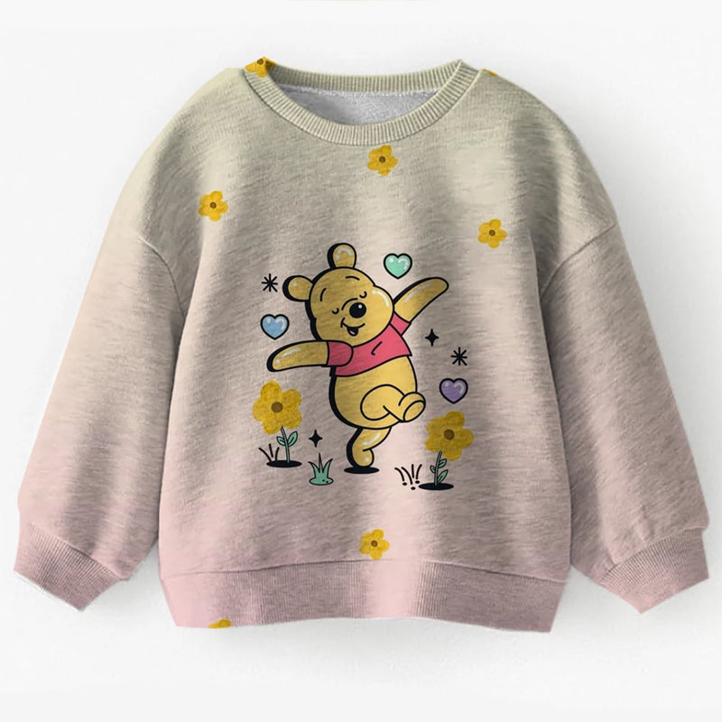Autumn Winter Winnie the Pooh 3D Printed Kids Teen Round Neck Sweatshirt Set New Arrival Fashion Hot Sale Cute