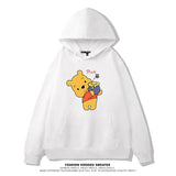 Winnie The Pooh Joint Hooded Sweater New Spring and Autumn Thin Ins Top Jacket Trendy Men's and Women's Casual Loose Couple Top