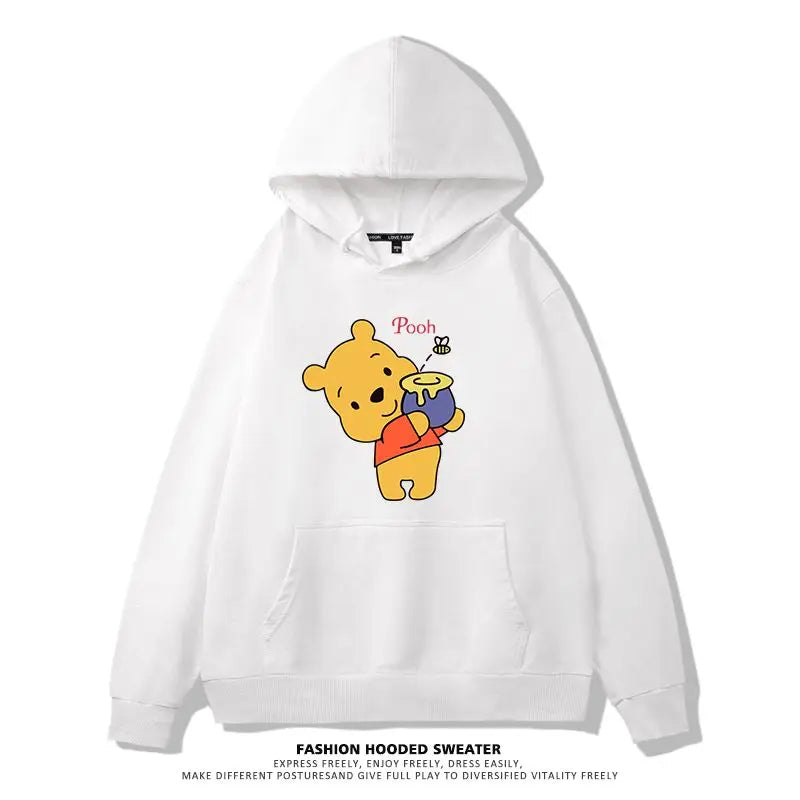 Winnie The Pooh Joint Hooded Sweater New Spring and Autumn Thin Ins Top Jacket Trendy Men's and Women's Casual Loose Couple Top