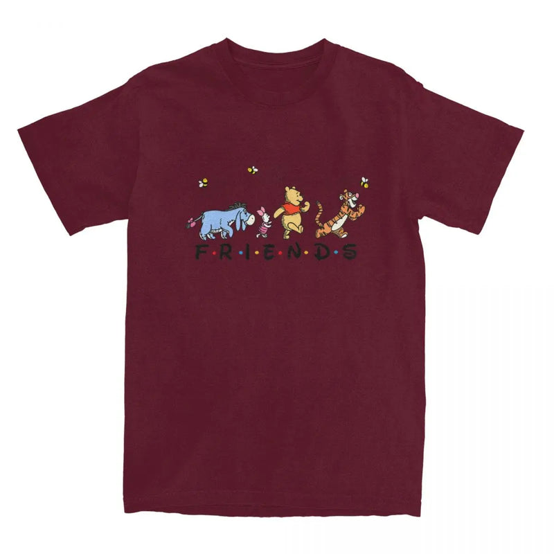 Classic Winnie The Pooh And Friends T Shirt Hip Hop T Shirts Streetwear Tshirt Summer 100 Cotton Breathable 4XL 5XL 6XL Clothes