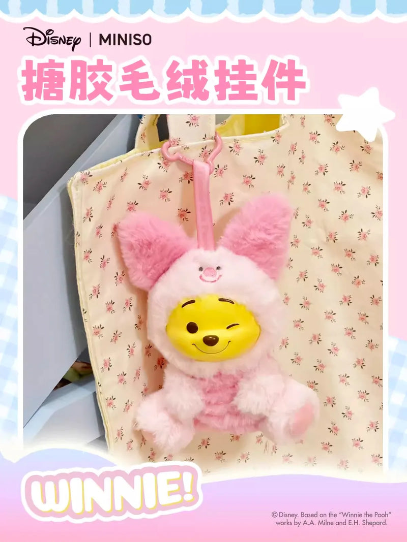 Original Winnie The Pooh Naughty Party Vinyl Face Doll Blind Box Cute Puffy Figurine Collectible Toy Kawaii Girl Birthday Gift