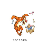 Miniso Co branded IP Winnie The Pooh Heat Transfer Clothes Stickers For Children Iron On Transfer Patches For Clothes Decor