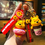 Disney Winnie the Pooh Keychain Anime Cartoon Winnie the Pooh Action Figure Doll Bag Backpack Key Charm Pendant Birthday Gift