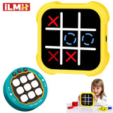 Portable Tic Tac Toe Game Console - Handheld Electronic Puzzle for All Ages, Travel Toys with Memory Training & Montessori Gifts