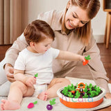 Baby Montessori Toys For Toddler Toys Educational Colorful Shape Toy Pull Carrot Set Counting Discouvery Toys For Kids Learning
