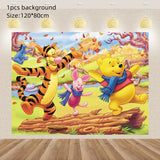 Disney Cartoon Winnie The Pooh Tablecloth Supplies Winnie The Pooh Party Disposable Table Cover Kids Birthday Party Decoration